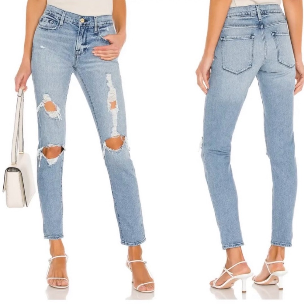 FRAME Le Garçon Beldon Rips Jeans